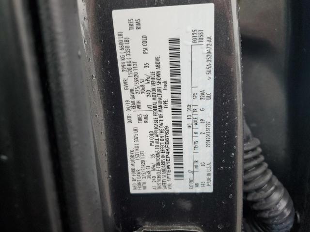 2019 FORD F150 SUPER 1FTEW1EP4KFB87629