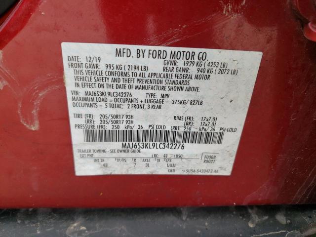 2020 FORD ECOSPORT T MAJ6S3KL9LC342276