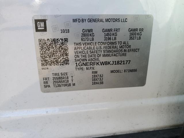 Lot #2480856717 2019 CHEVROLET TRAVERSE L salvage car