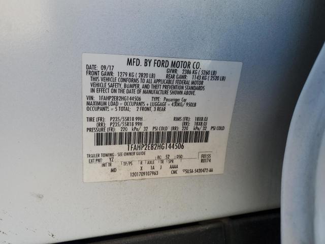 2017 FORD TAURUS SEL 1FAHP2E82HG144506