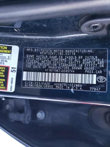 2018 TOYOTA CAMRY L - 4T1B11HK7JU595744