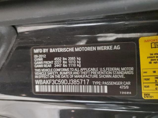 BMW 3 SERIES 2013 Черный