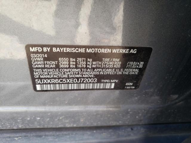 VIN 5UXKR6C5XE0J72003 2014 BMW X5, Xdrive50I no.13