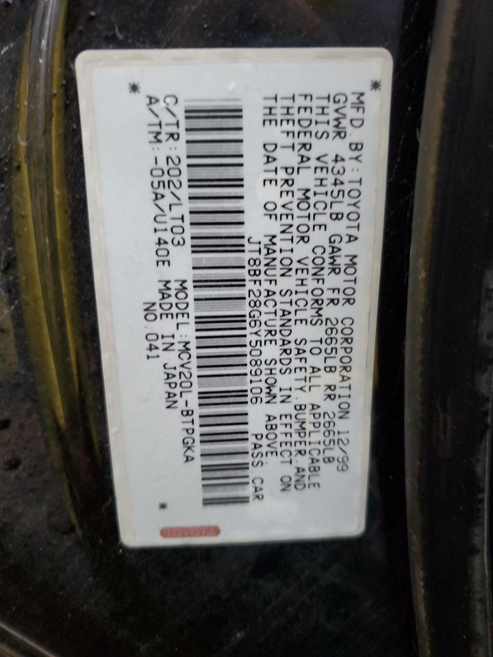 JT8BF28G6Y5089106 2000 Lexus Es 300