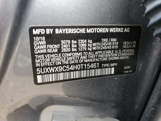 Lot #2406865977 2017 BMW X3 XDRIVE2 salvage car
