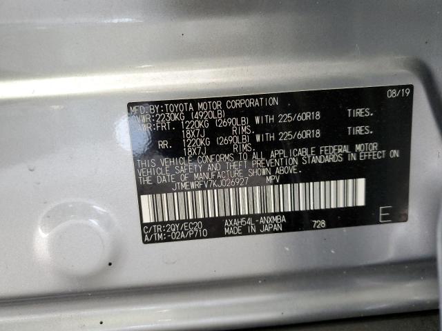 2019 TOYOTA RAV4 XSE JTMEWRFV7KJ026927