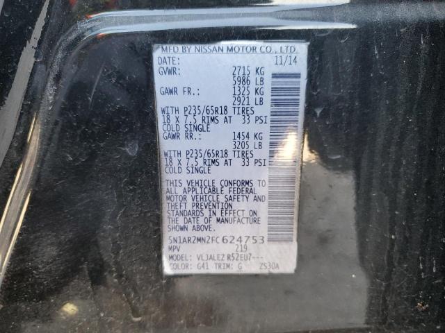 2015 NISSAN PATHFINDER 5N1AR2MN2FC624753