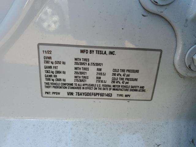 2023 Tesla Model Y VIN: 7SAYGDEF6PF601463 Lot: 44173324