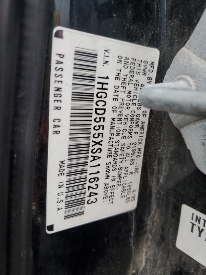 1HGCD555XSA116243 1995 Honda Accord Ex