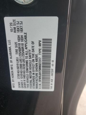 2021 Honda Odyssey Exl VIN: 5FNRL6H75MB027317 Lot: 46202094