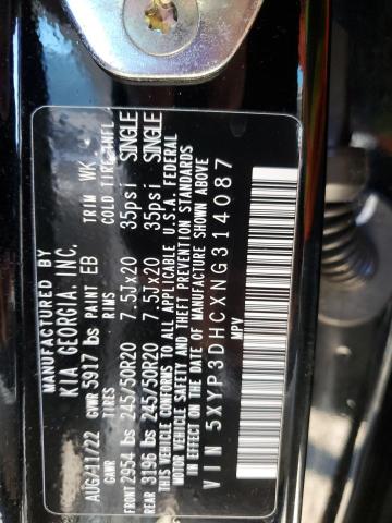 2022 KIA TELLURIDE - 5XYP3DHCXNG314087