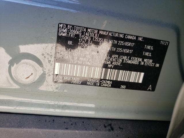 2021 TOYOTA RAV4 XLE 2T3P1RFV1MW239934