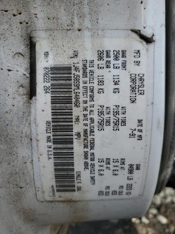 1991 Jeep Cherokee Laredo VIN: 1J4FJ58S9ML640460 Lot: 50725124