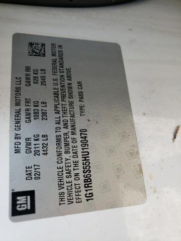 2017 CHEVROLET VOLT PREMI 1G1RB6S55HU190470