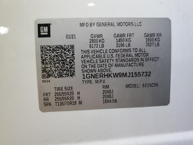 2021 CHEVROLET TRAVERSE L 1GNERHKW9MJ155732
