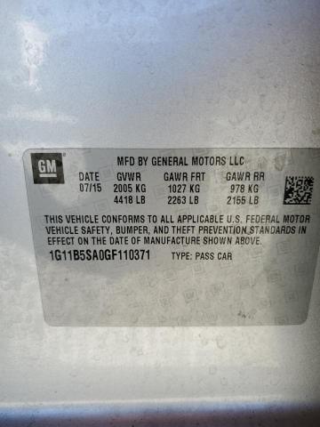 2016 CHEVROLET MALIBU LIM - 1G11B5SA0GF110371