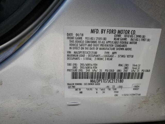 2018 FORD ECOSPORT S MAJ3P1TE7JC212180