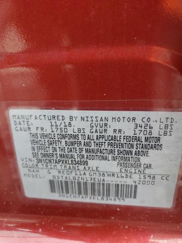 2019 NISSAN VERSA S 3N1CN7APXKL834899