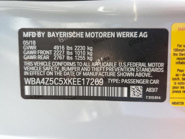 2019 BMW 440I - WBA4Z5C5XKEE17269