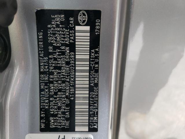 2016 TOYOTA CAMRY LE 4T1BF1FKXGU239589