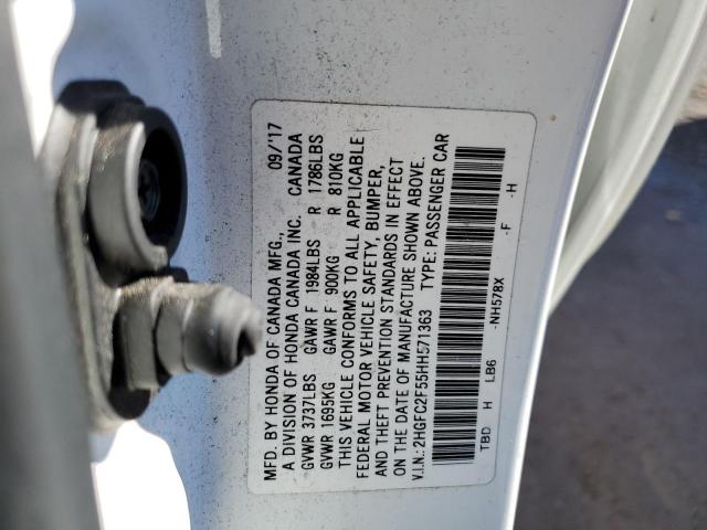 2017 HONDA CIVIC LX 2HGFC2F55HH571363
