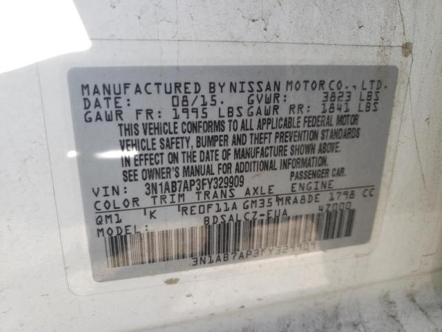 2015 NISSAN SENTRA S 3N1AB7AP3FY329909