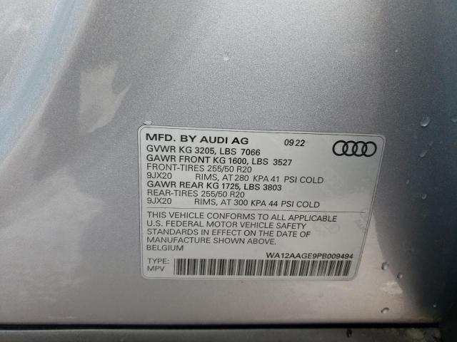 2023 AUDI E-TRON SPO WA12AAGE9PB009494