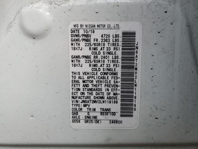 2020 NISSAN ROGUE S JN8AT2MV2LW119199