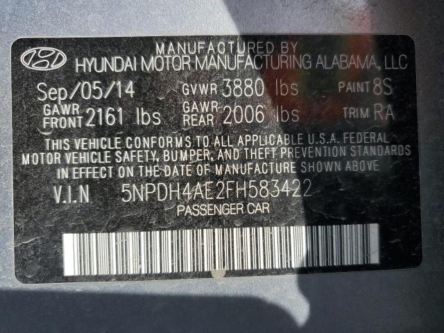 2015 HYUNDAI ELANTRA SE 5NPDH4AE2FH583422
