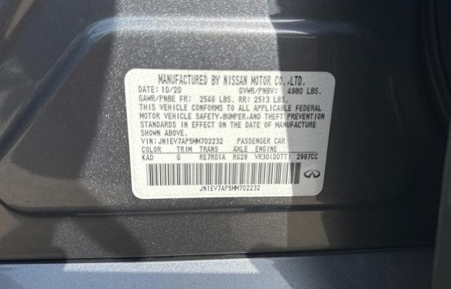 2021 INFINITI Q50 PURE JN1EV7AP5MM702232