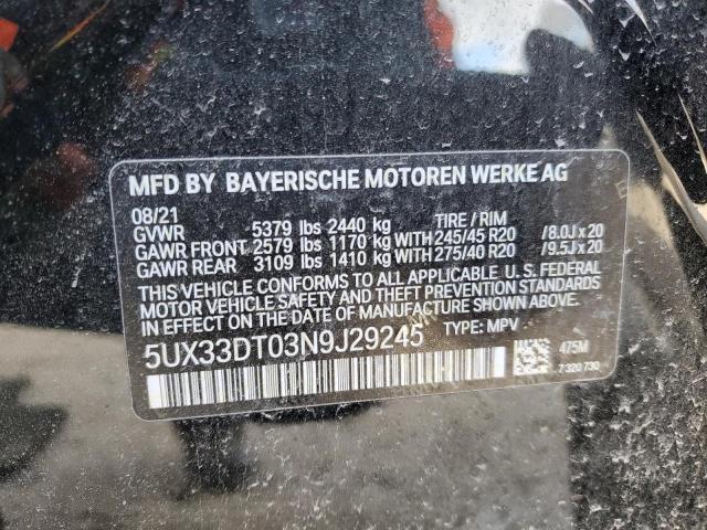  BMW X4 2022 Чорний