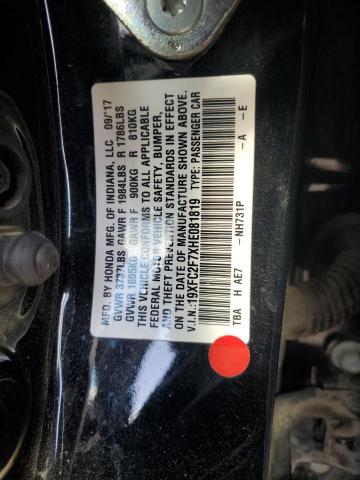 2017 HONDA CIVIC EX - 19XFC2F7XHE081819
