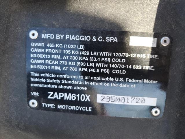 2009 PIAGGIO MP3 500 ZAPM610X295001720