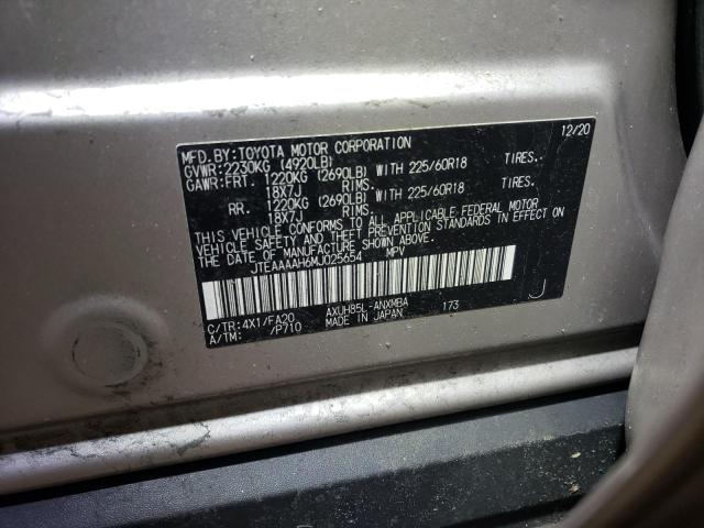 2021 TOYOTA VENZA LE JTEAAAAH6MJ025654