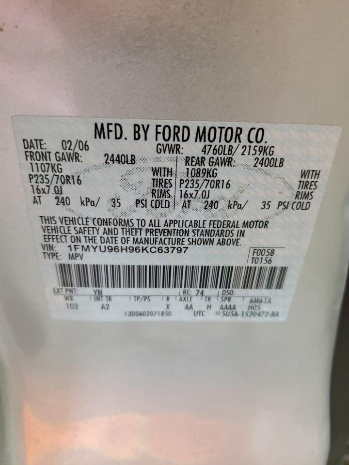 1FMYU96H96KC63797 2006 Ford Escape Hev