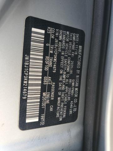 2019 NISSAN ROGUE SPOR JN1BJ1CP3KW214679
