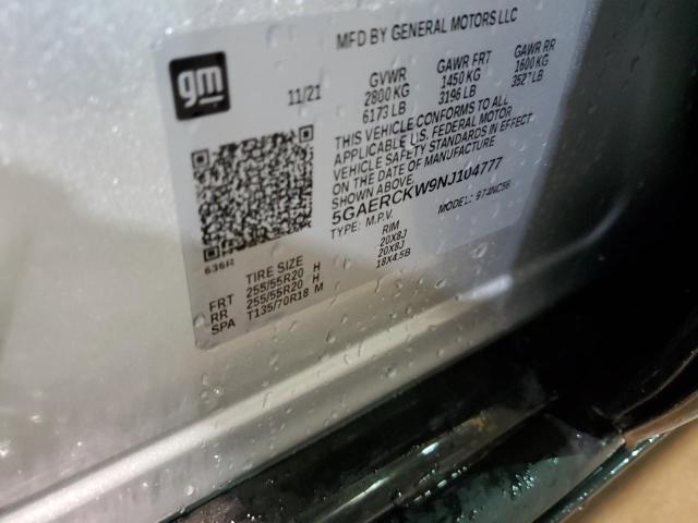 2022 BUICK ENCLAVE PR 5GAERCKW9NJ104777
