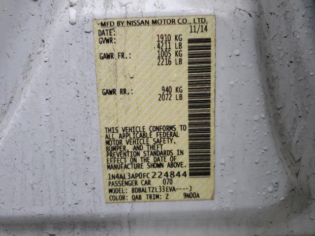 2015 NISSAN ALTIMA 2.5 1N4AL3AP0FC224844