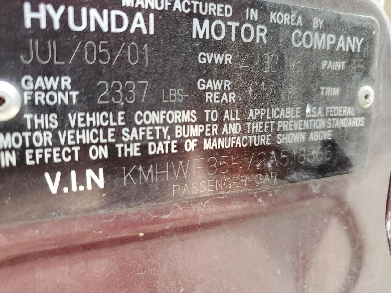 KMHWF35H72A518866 2002 Hyundai Sonata Gls