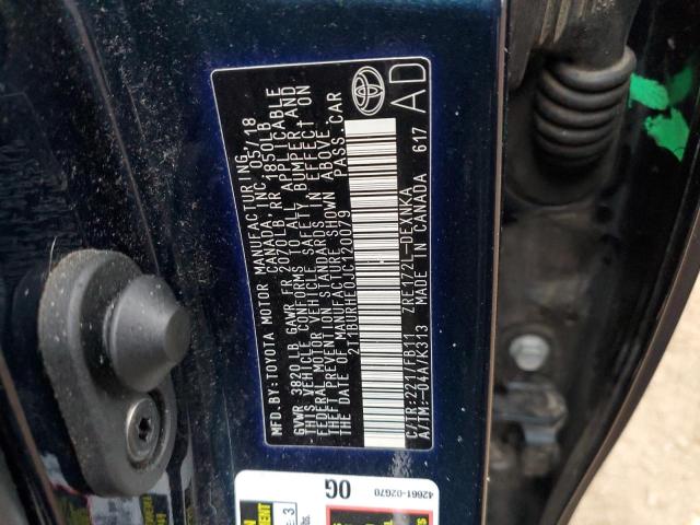 2018 TOYOTA COROLLA L 2T1BURHE0JC120079