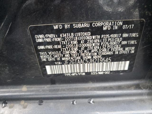2018 SUBARU CROSSTREK JF2GTAAC5JH219545