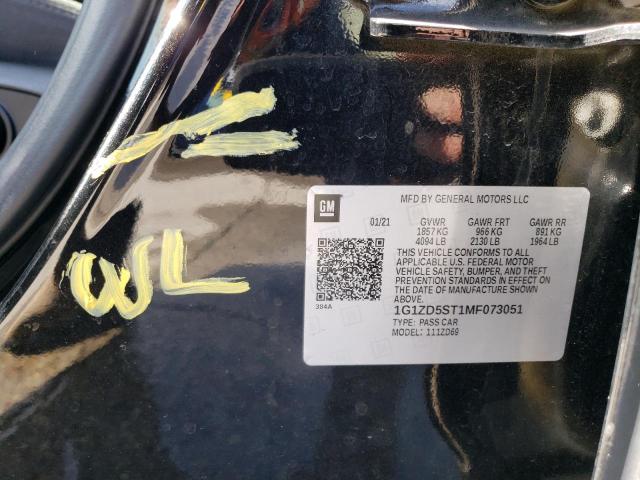 2021 CHEVROLET MALIBU LT 1G1ZD5ST1MF073051
