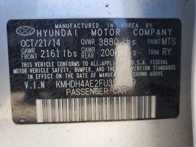 2015 HYUNDAI ELANTRA SE KMHDH4AE2FU357379