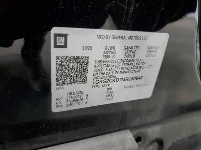 2021 GMC YUKON AT4 1GKS2CKD7MR180846