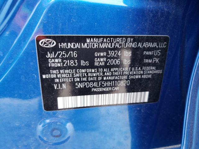2017 HYUNDAI ELANTRA SE 5NPD84LF5HH110820
