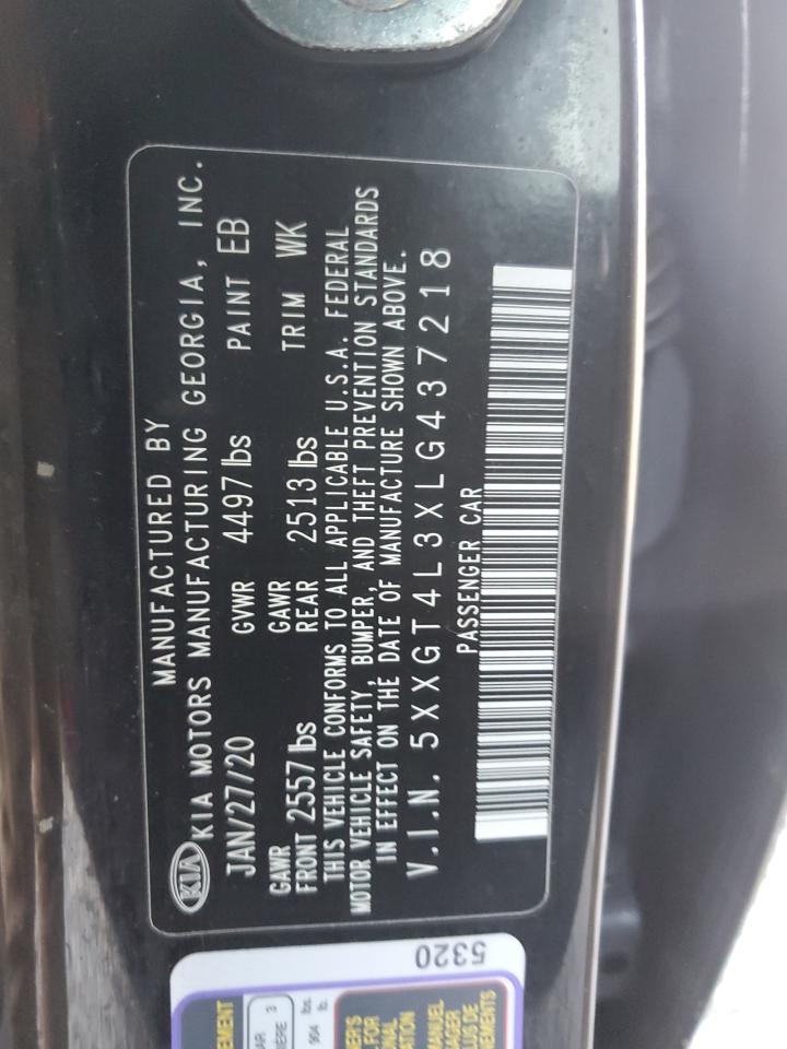 5XXGT4L3XLG437218 2020 Kia Optima Lx