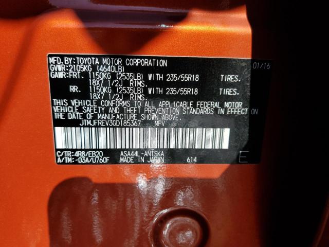 2016 TOYOTA RAV4 SE JTMJFREV3GD185367