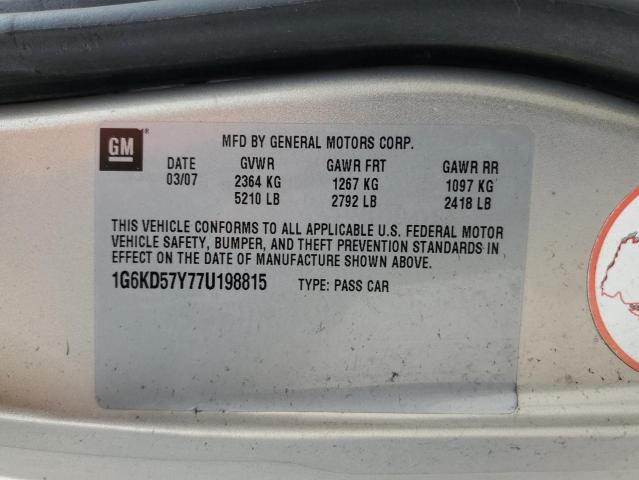 2007 Cadillac Dts VIN: 1G6KD57Y77U198815 Lot: 44108304