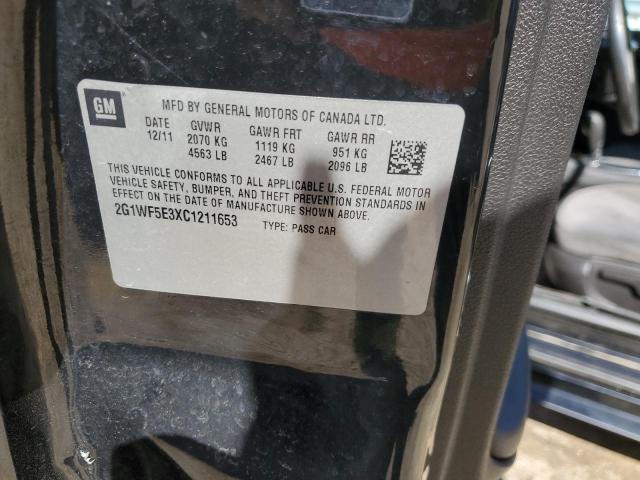 2012 Chevrolet Impala Ls VIN: 2G1WF5E3XC1211653 Lot: 43995294