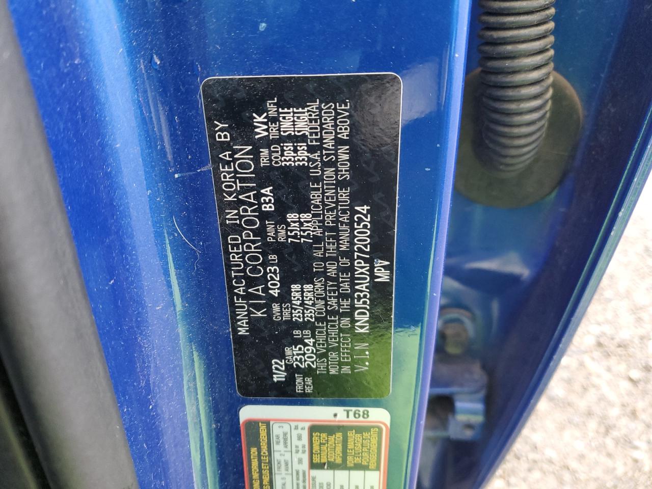 KNDJ53AUXP7200524 2023 Kia Soul Gt Line